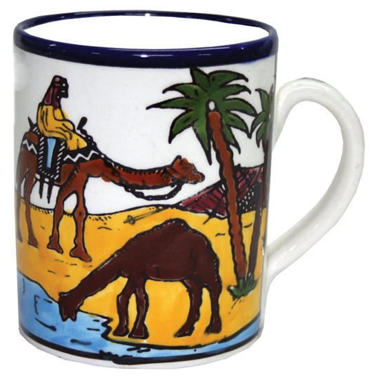  Coffee Mug - Jerusalem (Camels). Armenian Ceramic - 1