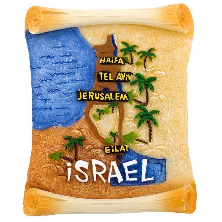 Colorful Decorative Magnet - Map of Israel  - 1