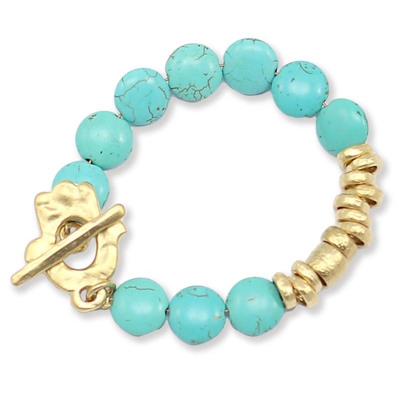 Danon Turquoise Stone Fashion Bracelet - 1