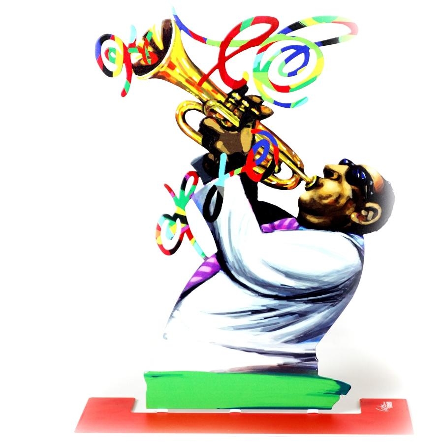 David Gerstein Signed Sculpture - Trumpet Player - 2