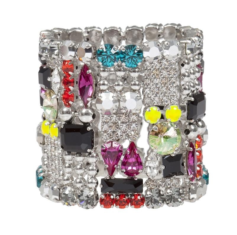 Dazzling Multi-Colored Jeweled Bracelet by L.K. Designs - 1