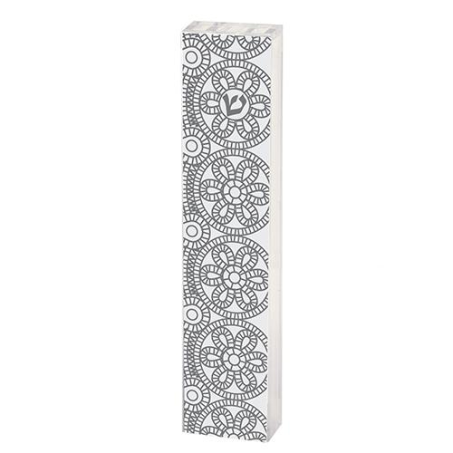 Dorit Judaica Acrylic Mezuzah Case with Aluminum - Flower Circles - 1