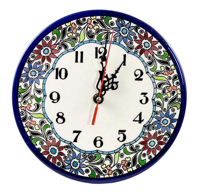 Flowers Clock (Large). Armenian Ceramic - 1