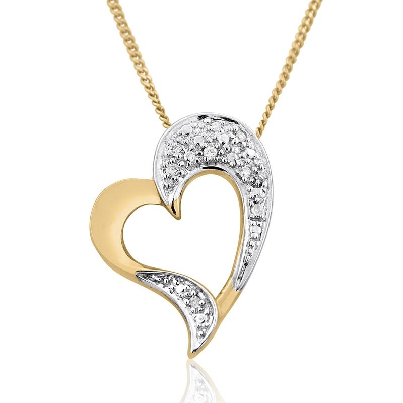 Heart of Gold: 14K Yellow Gold & Diamond Necklace - 1