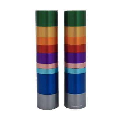 Rainbow: Anodized Aluminum Candlesticks (Symphony). Caesarea Arts - 1