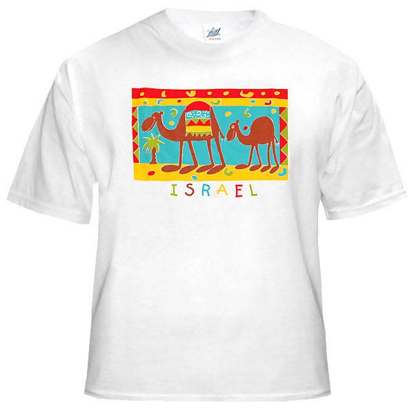Smiling Camels Kids T-Shirt. White - 2