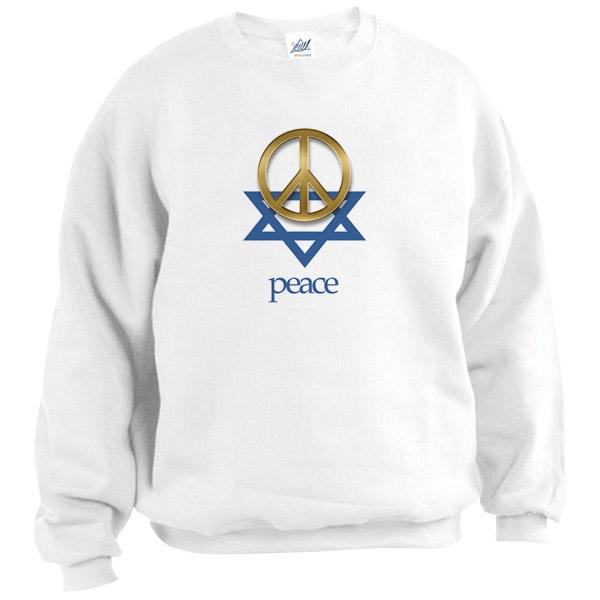  Star of David Sweatshirt - Peace. White - 1
