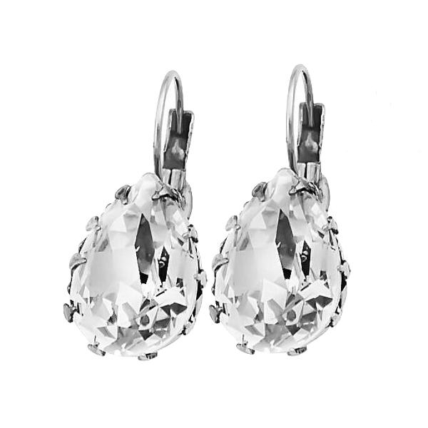  Teardrop Swarovski Diamond Earrings - 1