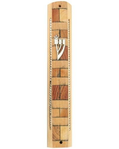 Wooden Tile Mezuza Case (Large) - 1