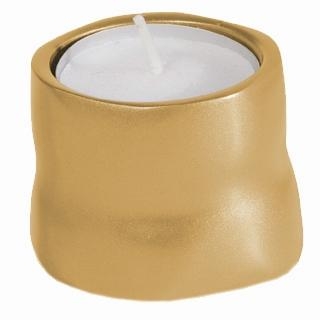 Yair Emanuel Anodized Aluminum Candle Holder (Gold) - 1