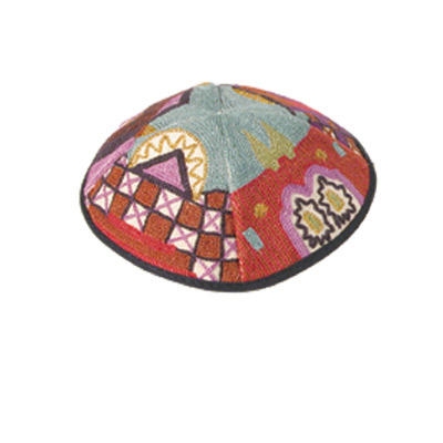  Yair Emanuel Embroidered Kippah - Multicolor - 1