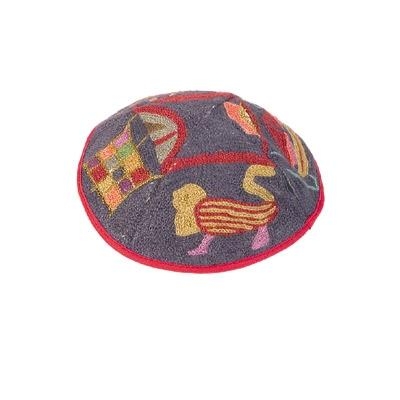 Yair Emanuel Hand Embroidered Hat - Lions - 1