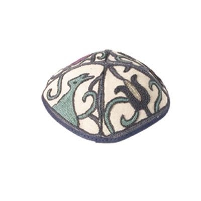 Yair Emanuel Hand Embroidered Hat - Nature Color - 1