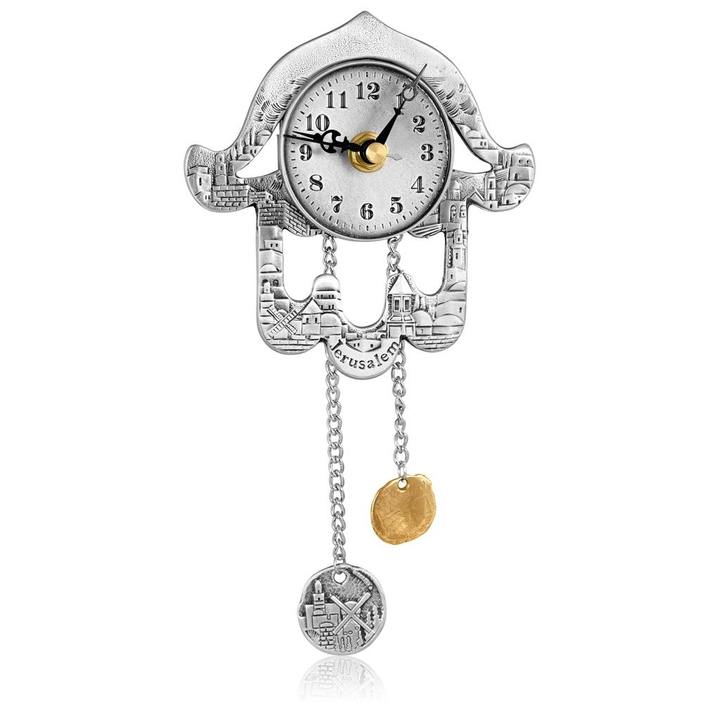 Yealat Chen Deluxe Silver Plated Jerusalem Clock - 1