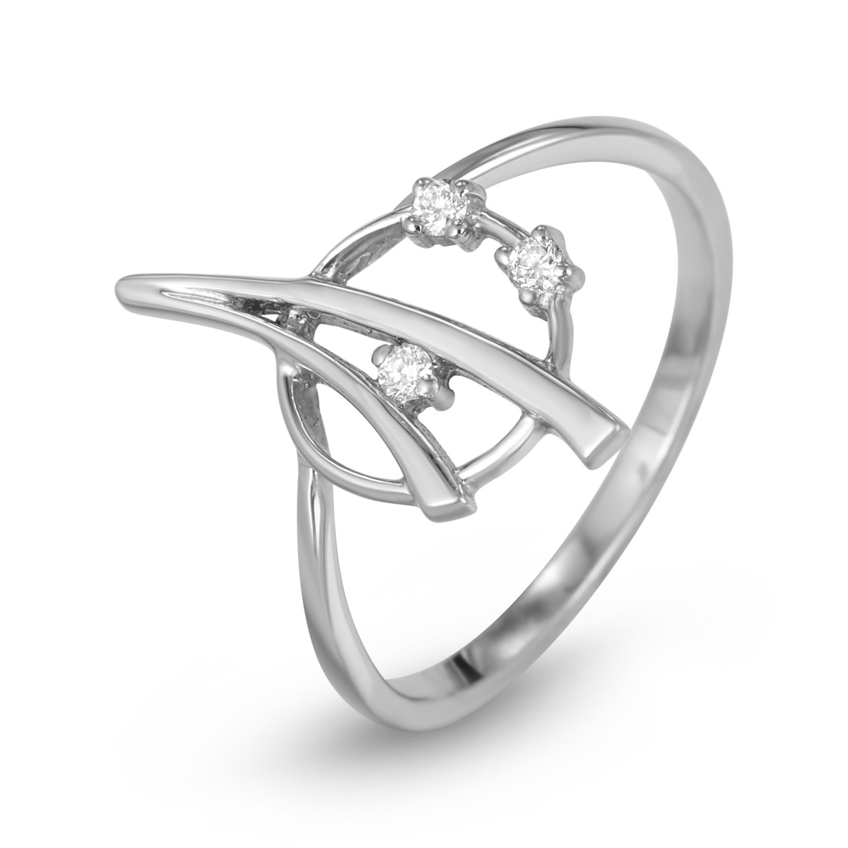 Anbinder 14K White Gold ‘Cosmic Wonder’ Saturn Ring with Diamonds - 1