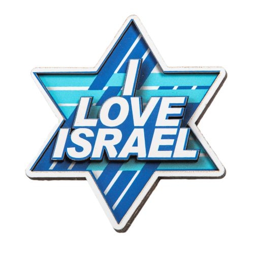 I Love Israel Star of David Magnet - 1