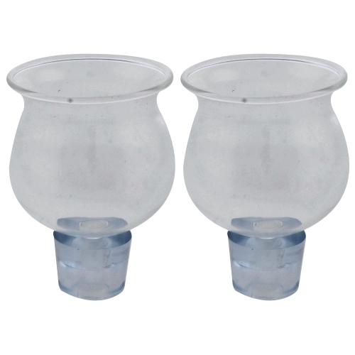 Glass Shabbat Oil Cup Holder - Pair - 2