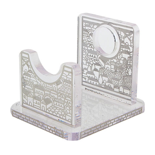 Thick Perspex Jerusalem Stand for Shofar - 1