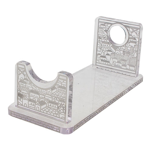 Thick Perspex Jerusalem Stand for Shofar - Large - 1