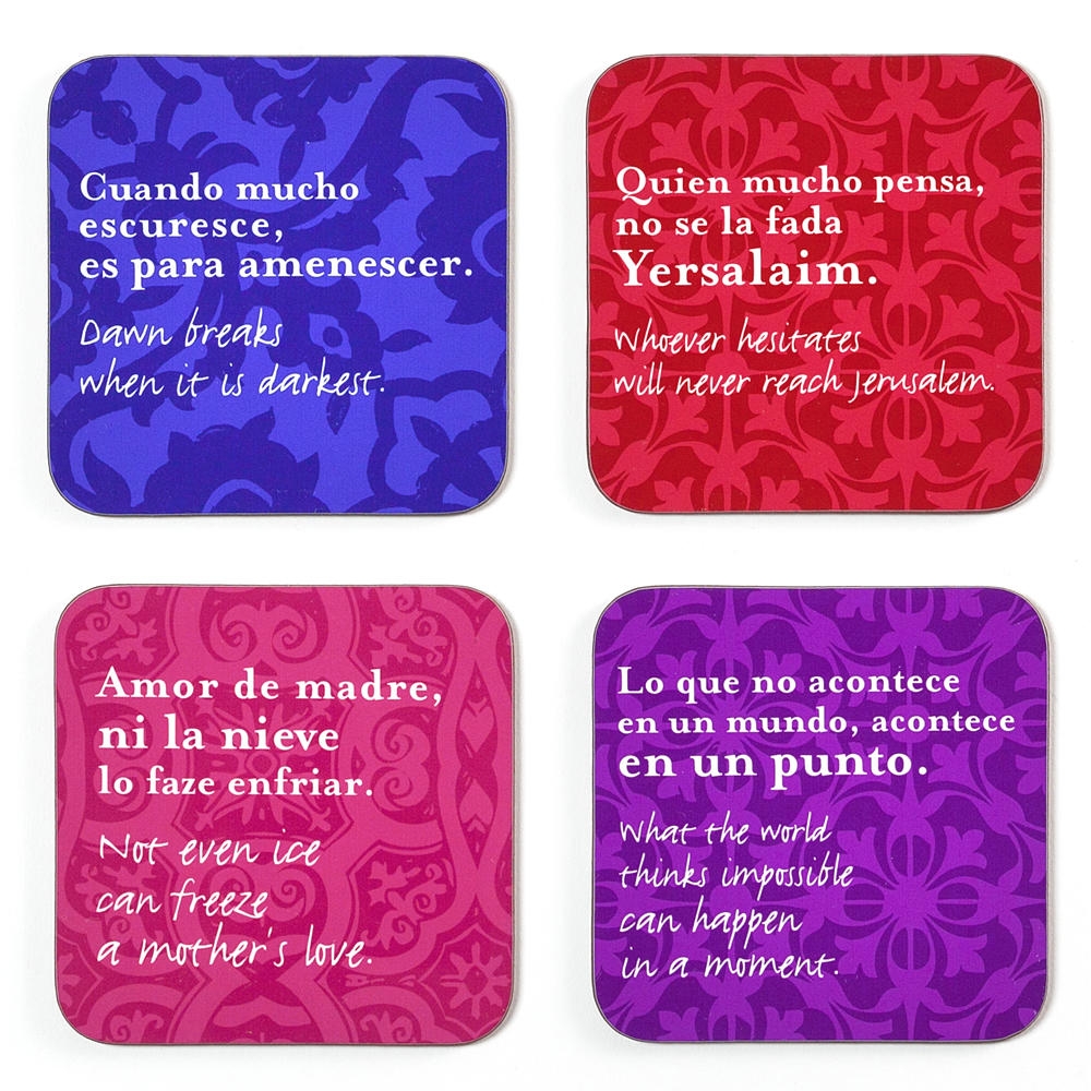 Barbara Shaw Coasters (4) -Spanish Wisdom - Set 1 - 1