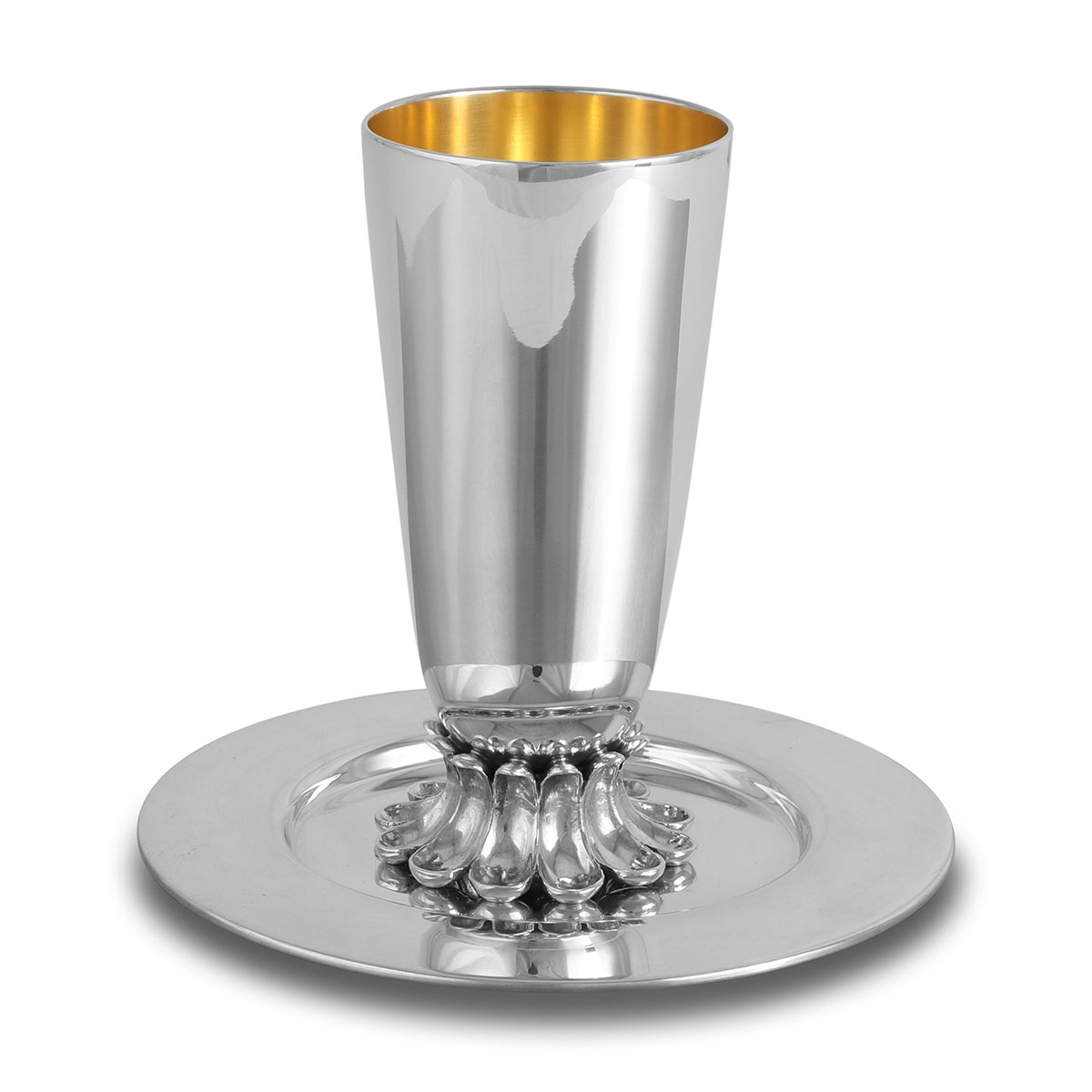 Bier Judaica Luxurious 925 Sterling Silver Kiddush Cup Set - 1