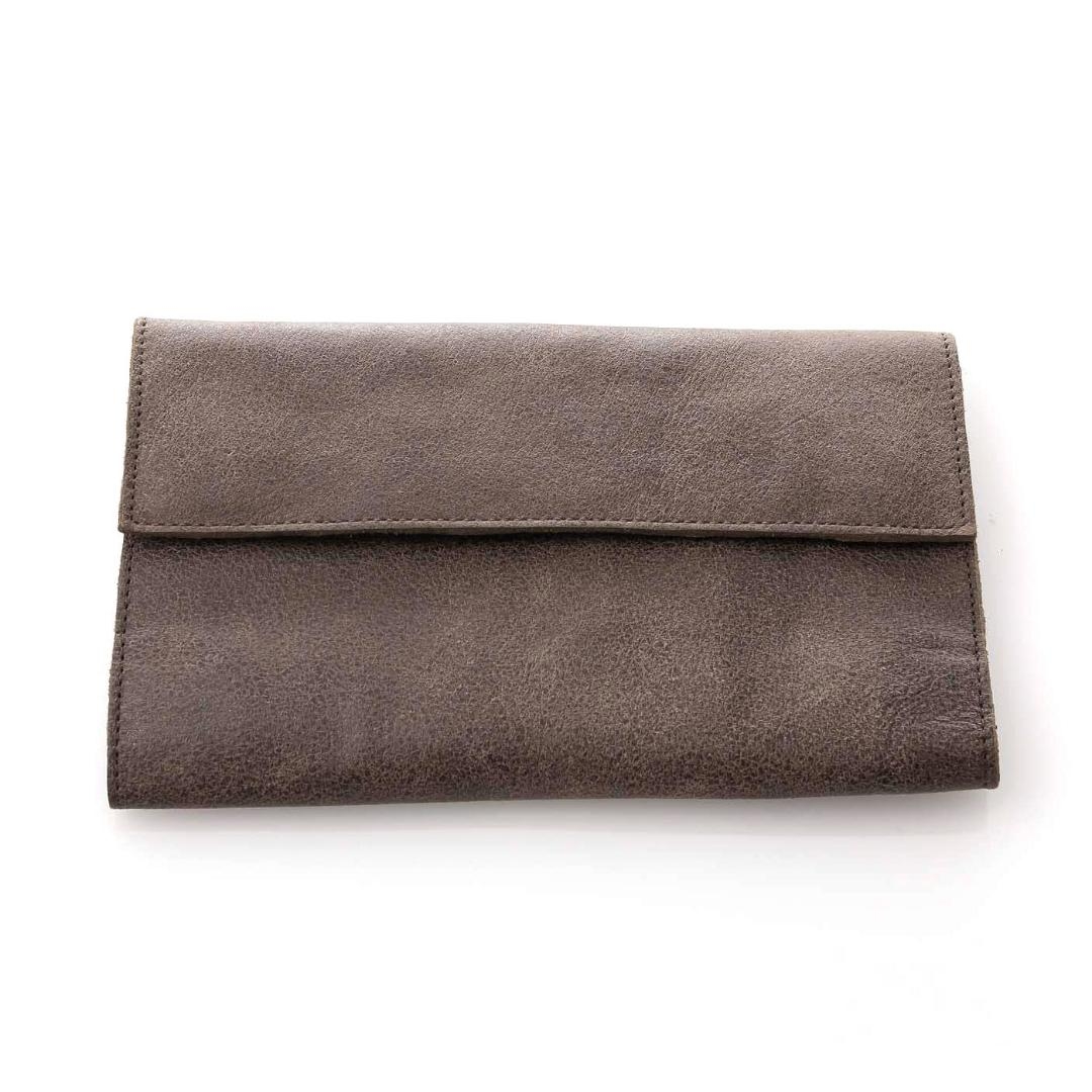 Bilha Bags Trifold Leather Wallet – Charcoal Grey  - 1