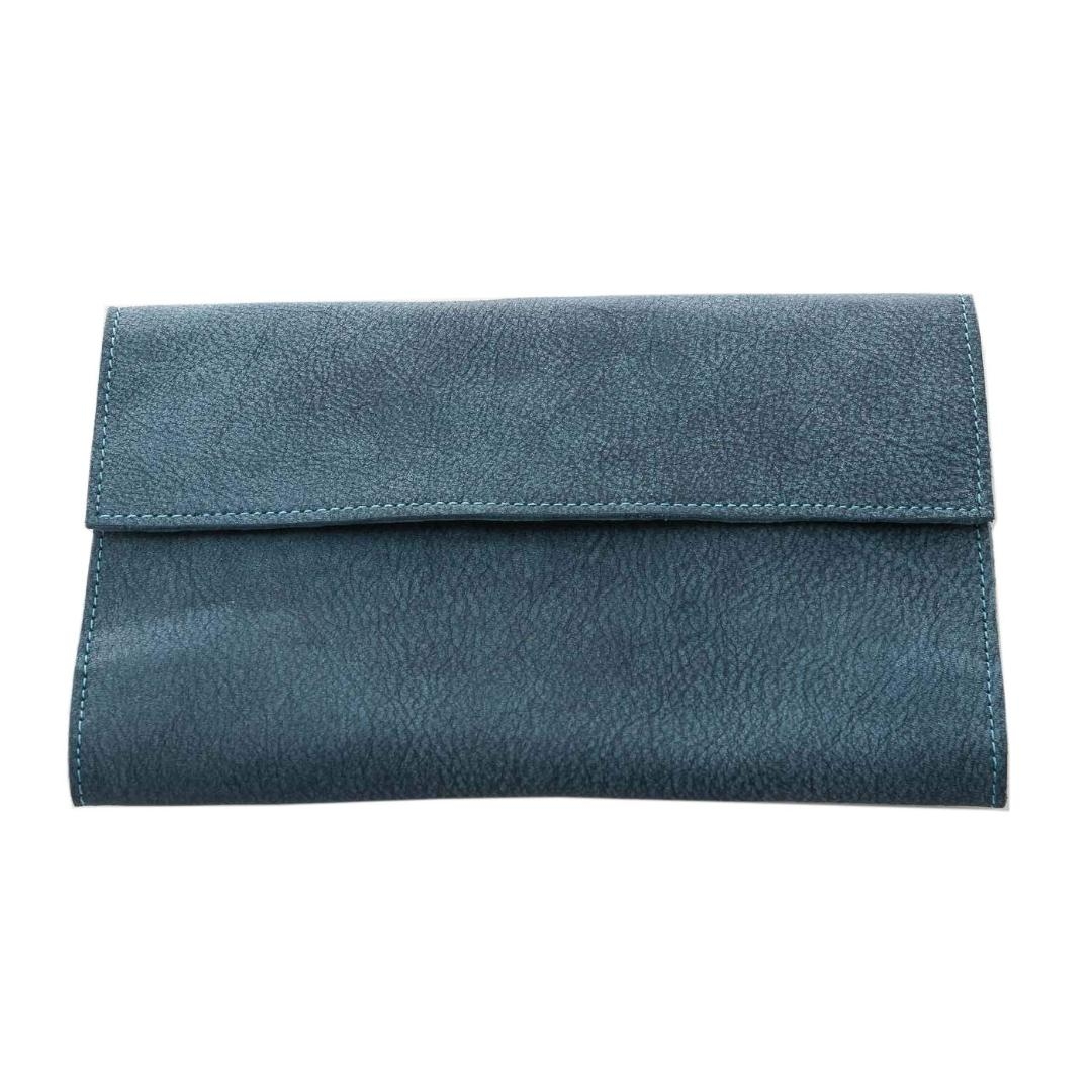 Bilha Bags Trifold Leather Wallet – Turquoise   - 1