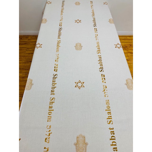 Broderies De France Shabbat Shalom Tablecloth - 1