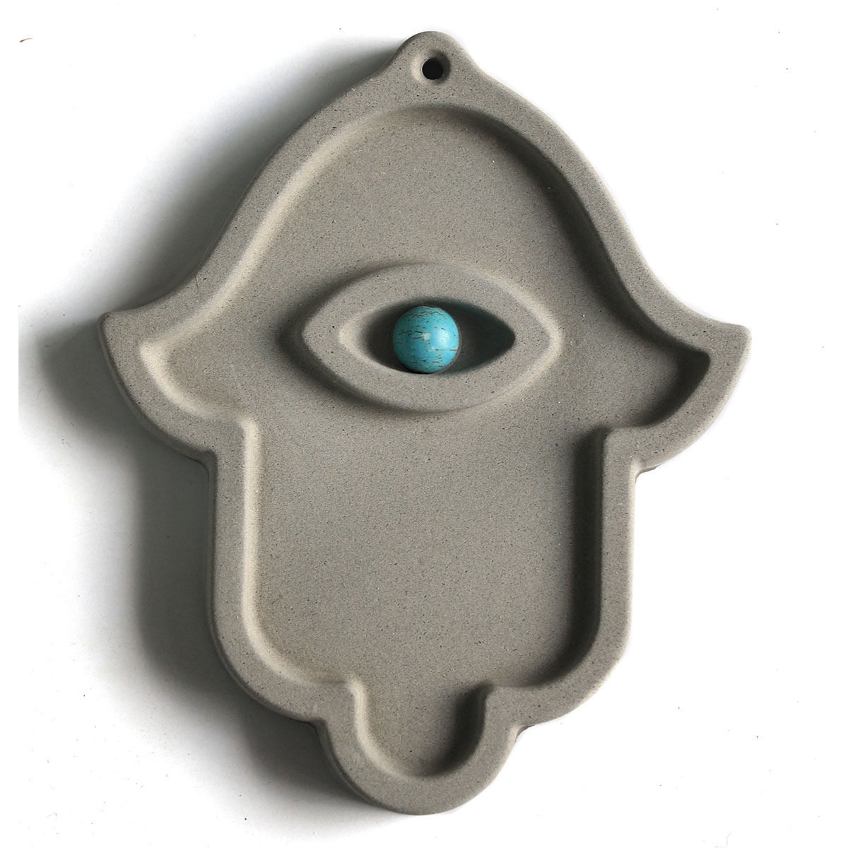 CeMMent Design Gray Concrete Hamsa Wall Hanging with Eye (Choice of colors) - 1