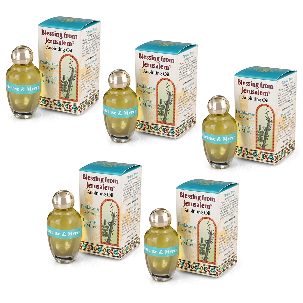Collection of Frankincense and Myrrh Anointing Oils (12 ml): Buy Four, Get The Fifth For Free! - 1
