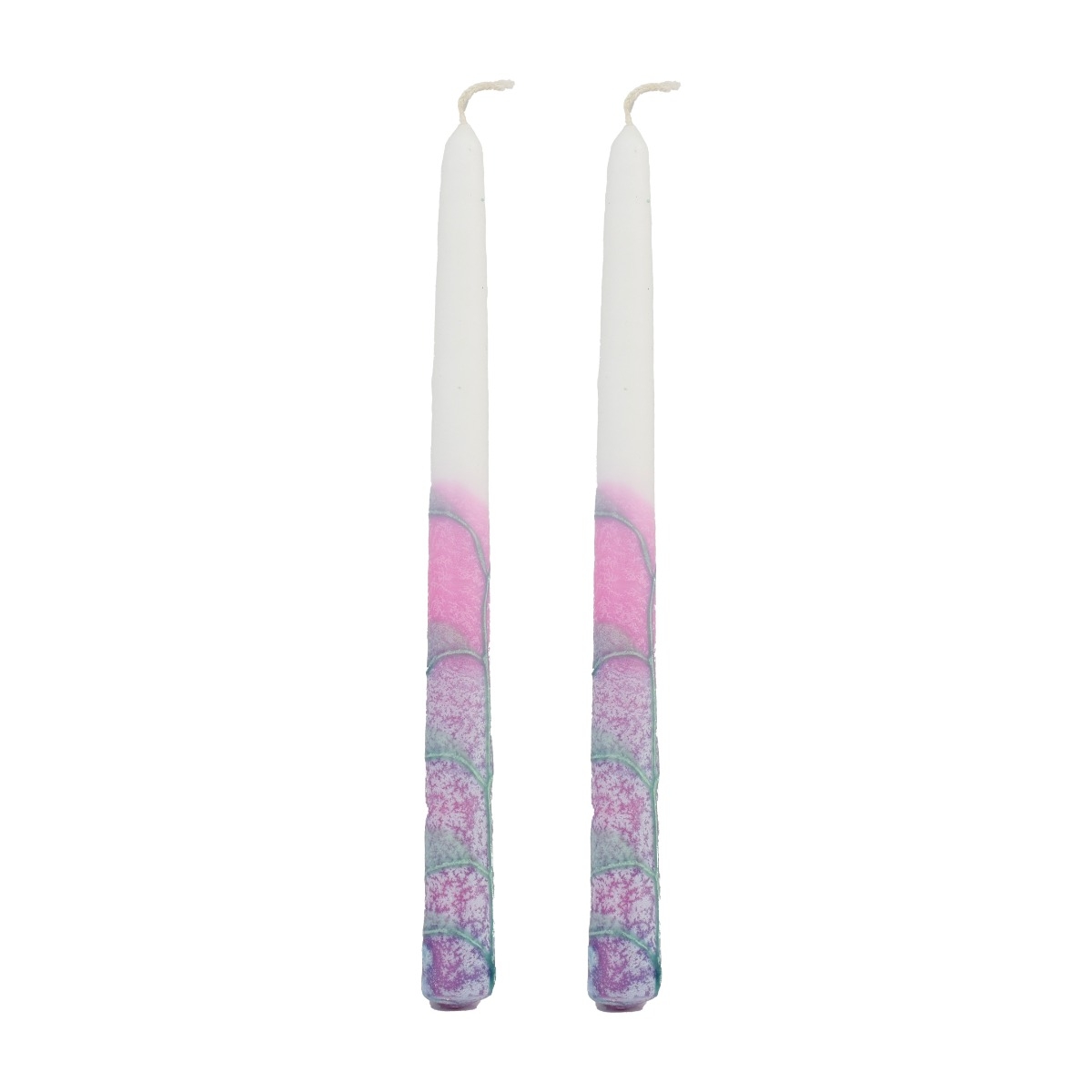 Dipped Taper Handmade Candles – Pink and Purple  - 1