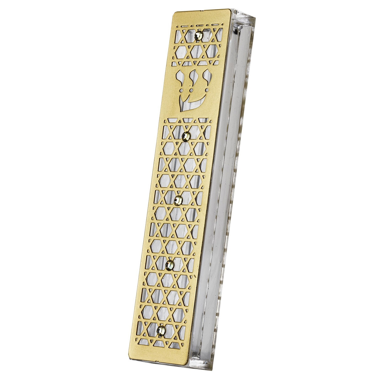 Dorit Judaica Gold-Plated Acrylic Mezuzah Case - 1