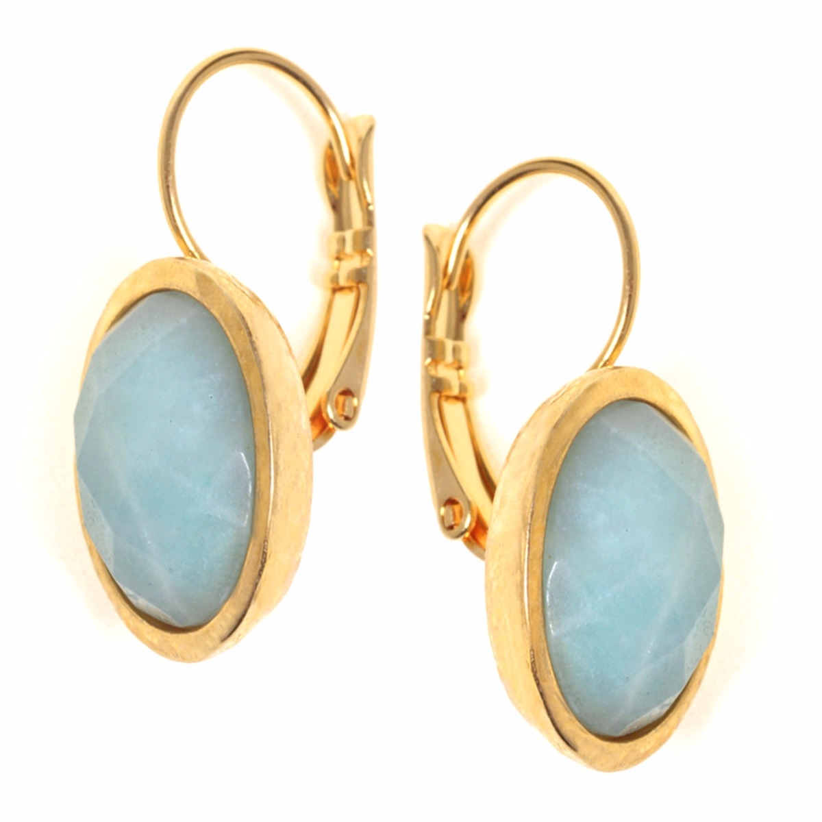 SEA Smadar Eliasaf Oval Gold-Plated Drop Earrings  - 1