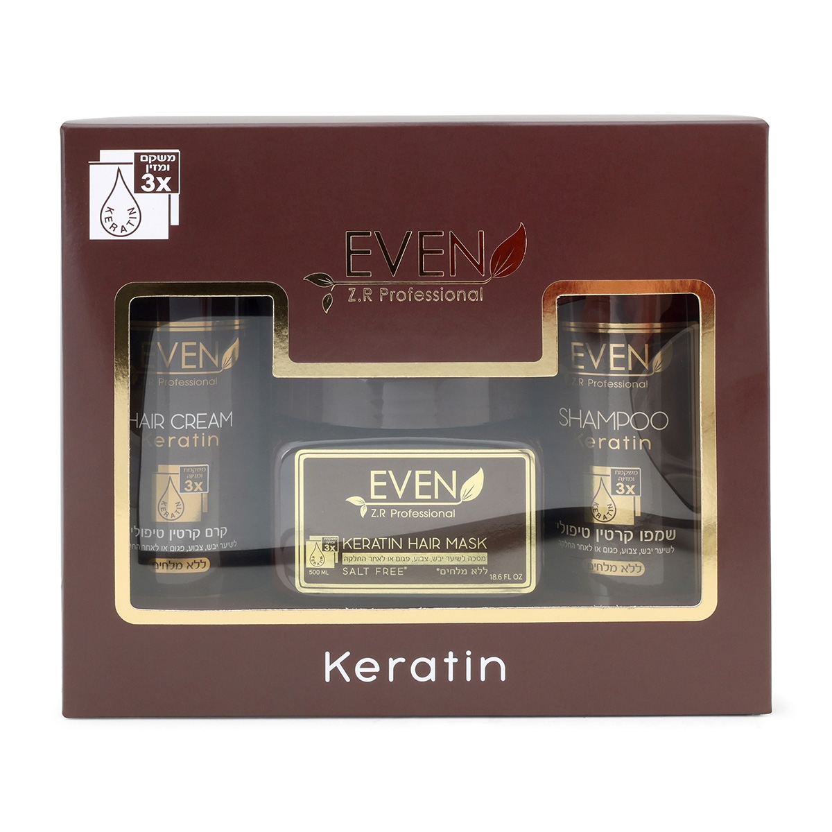 Even Restorative and Nourishing Keratin Set for Dry/Damaged Hair - 1