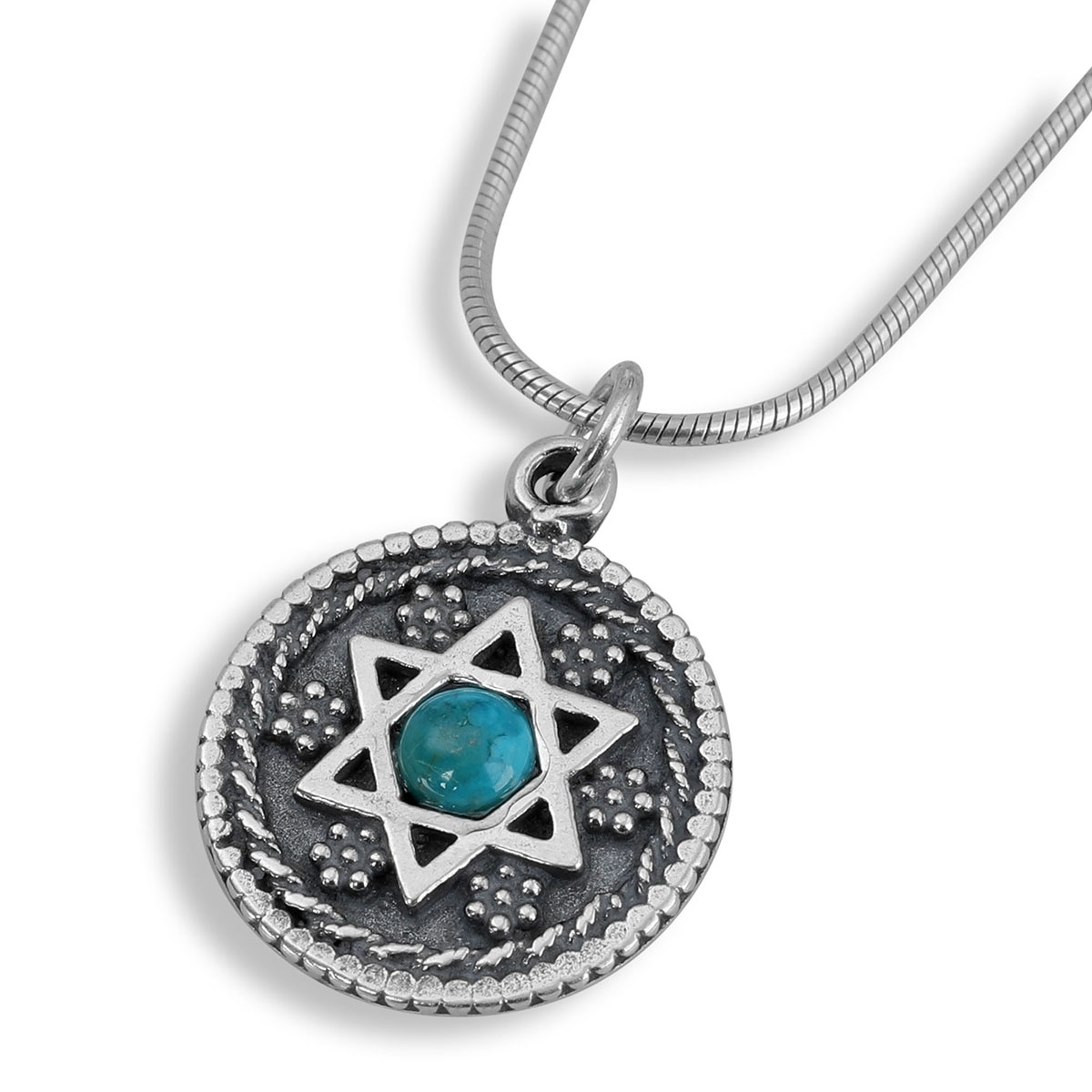 Star of David Sterling Silver Necklace - 1