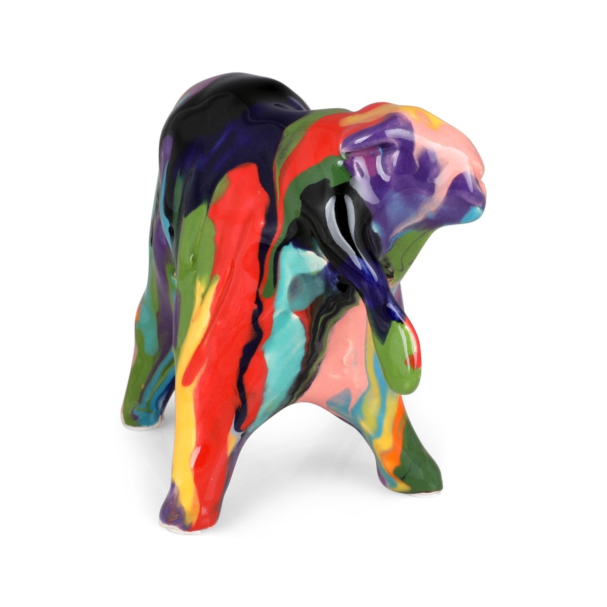 Handcrafted Multicolored Glass Sheep Figurine - 1