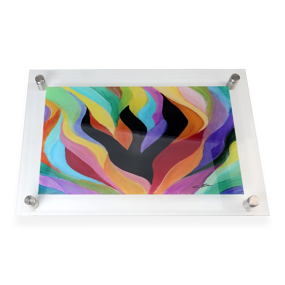 Jordana Klein Letter Shin Design Large Glass Challah Tray - 1