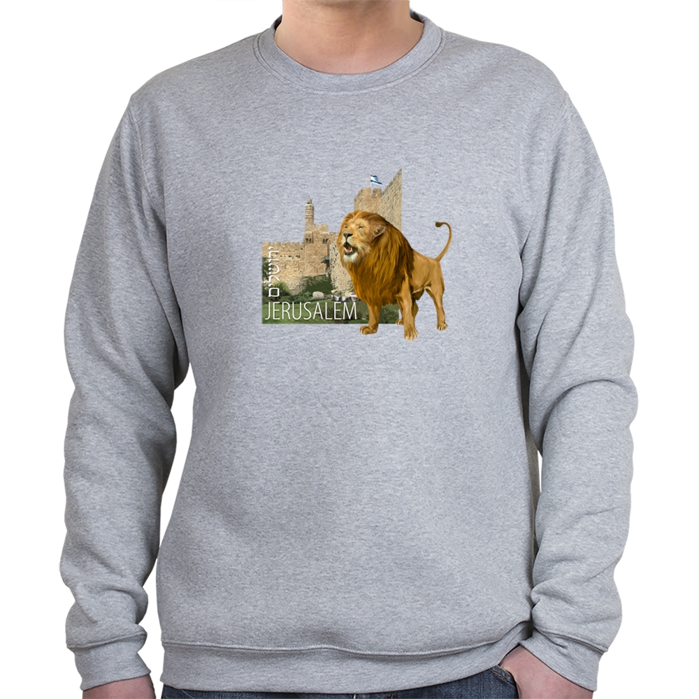 Jerusalem Sweatshirt - Lion. Variety of Colors - 1