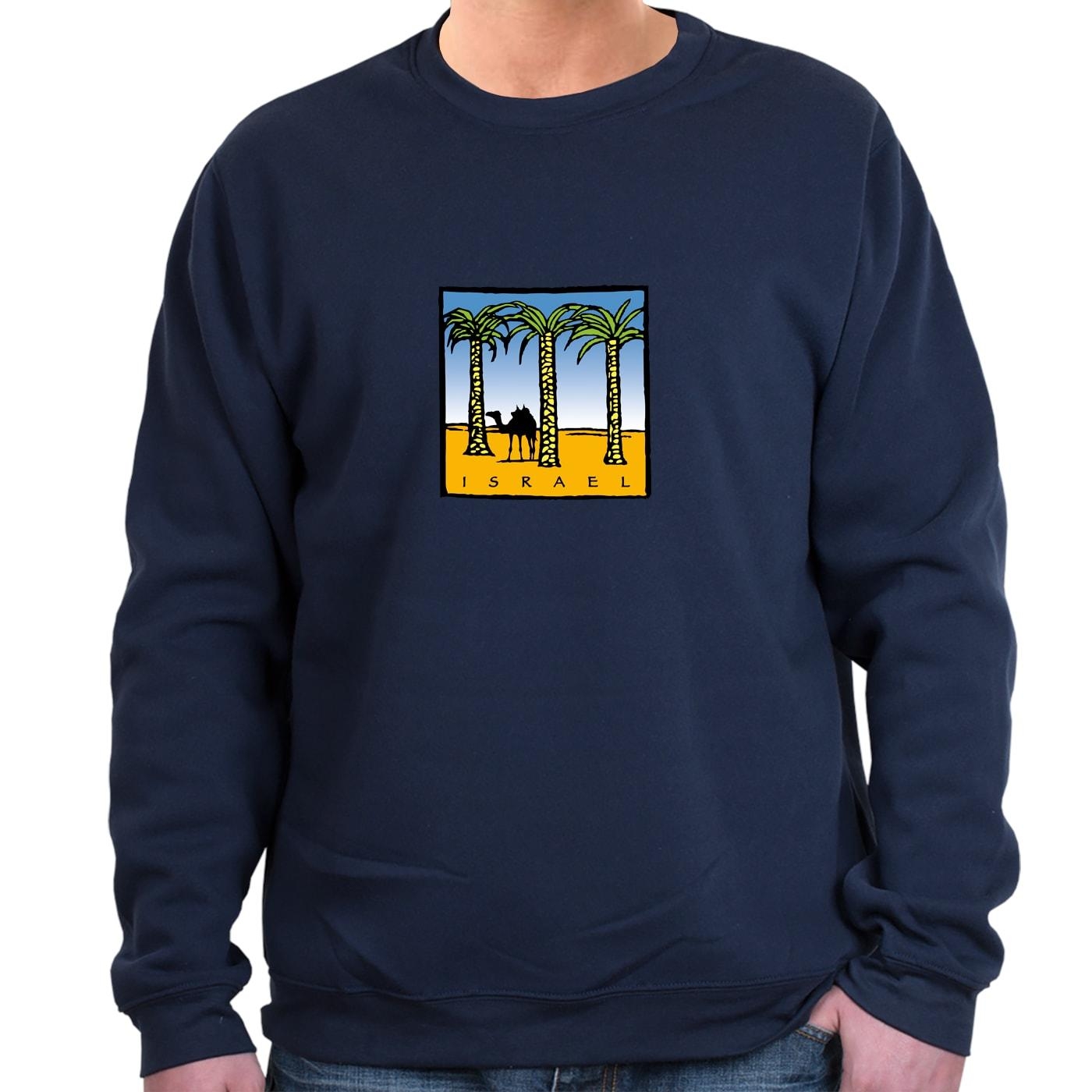 Israel Sweatshirt - Camel and Palm Trees. Variety of Colors - 4