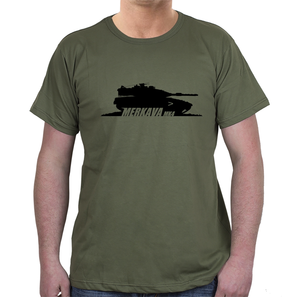 Israel Army T-Shirt. Merkava Mark IV Tank (Silhouette). Variety of Colors - 6