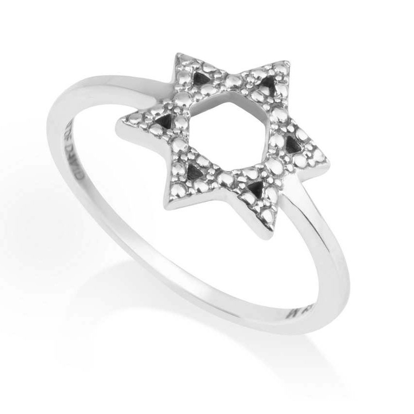 Marina Jewelry 925 Sterling Silver Star of David Women's Ring - 1