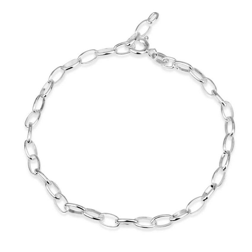 Marina Jewelry Sterling Silver Chain Bracelet for Charms - 1