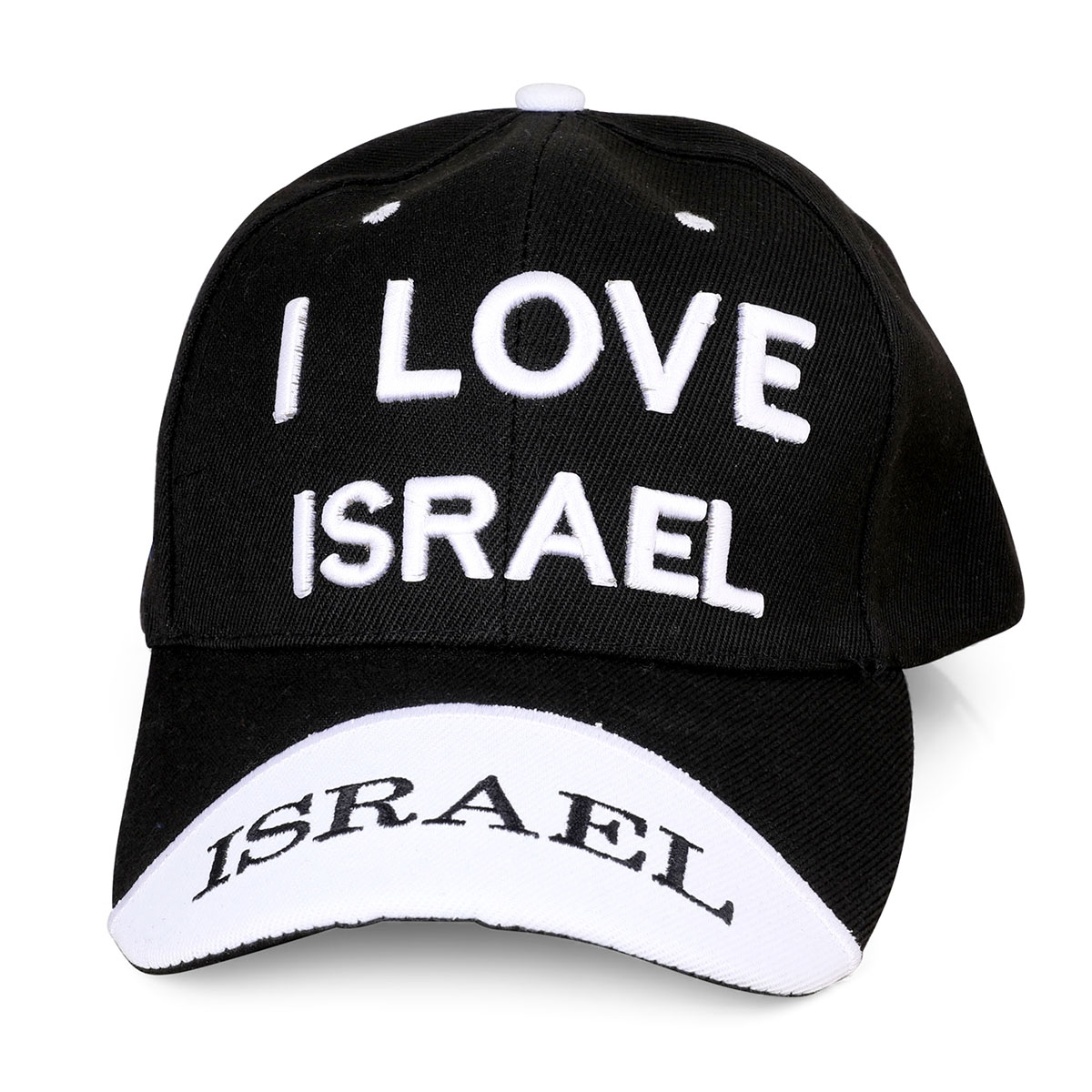 I Love Israel Black Baseball Cap - 1