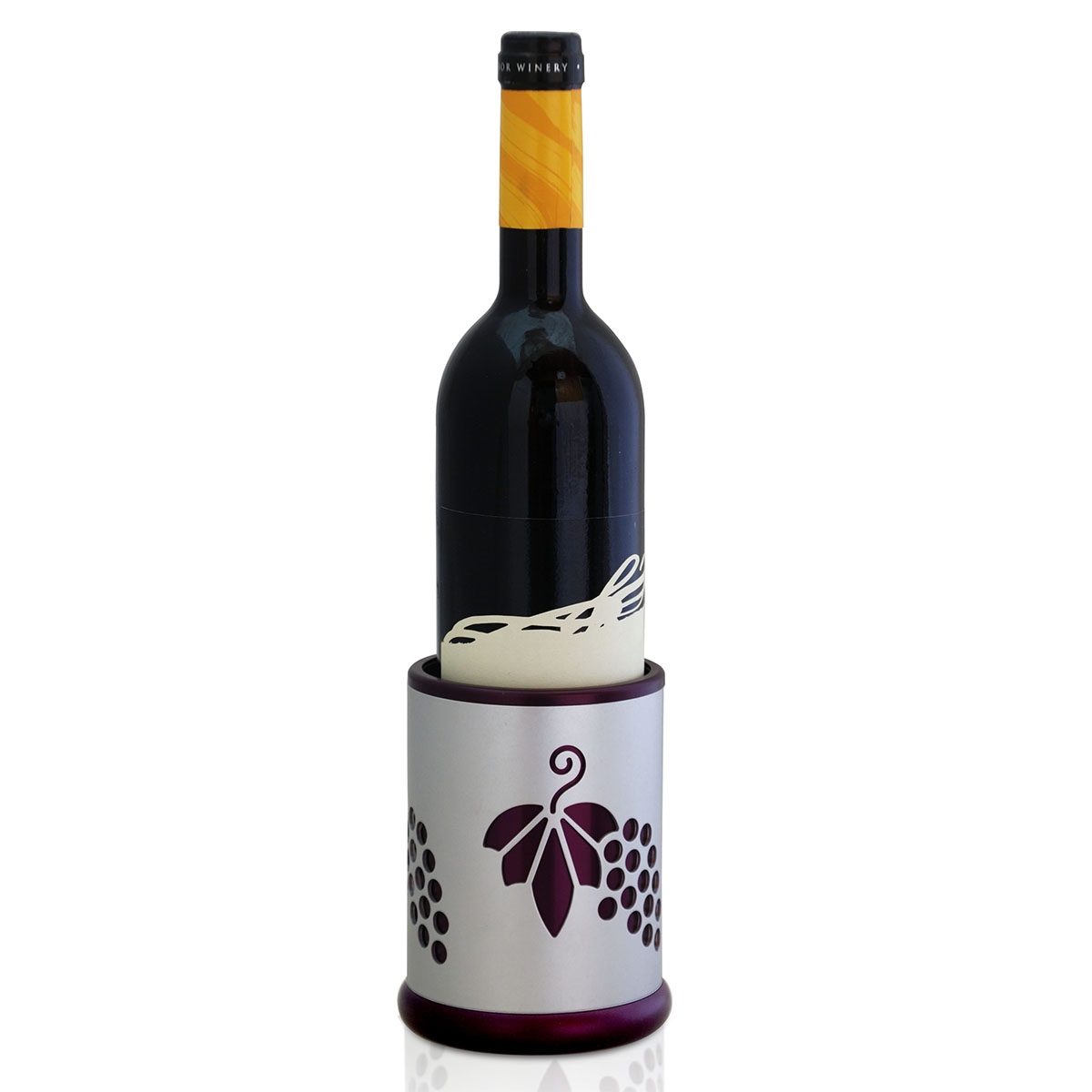 Nadav Art Modern Wine Holder With Grape Design (Variety of Colors) - 1