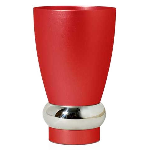 Nadav Art Anodized Aluminium Kiddush Cup - Curved with Decorative Ring (Choice of Colors) - 2
