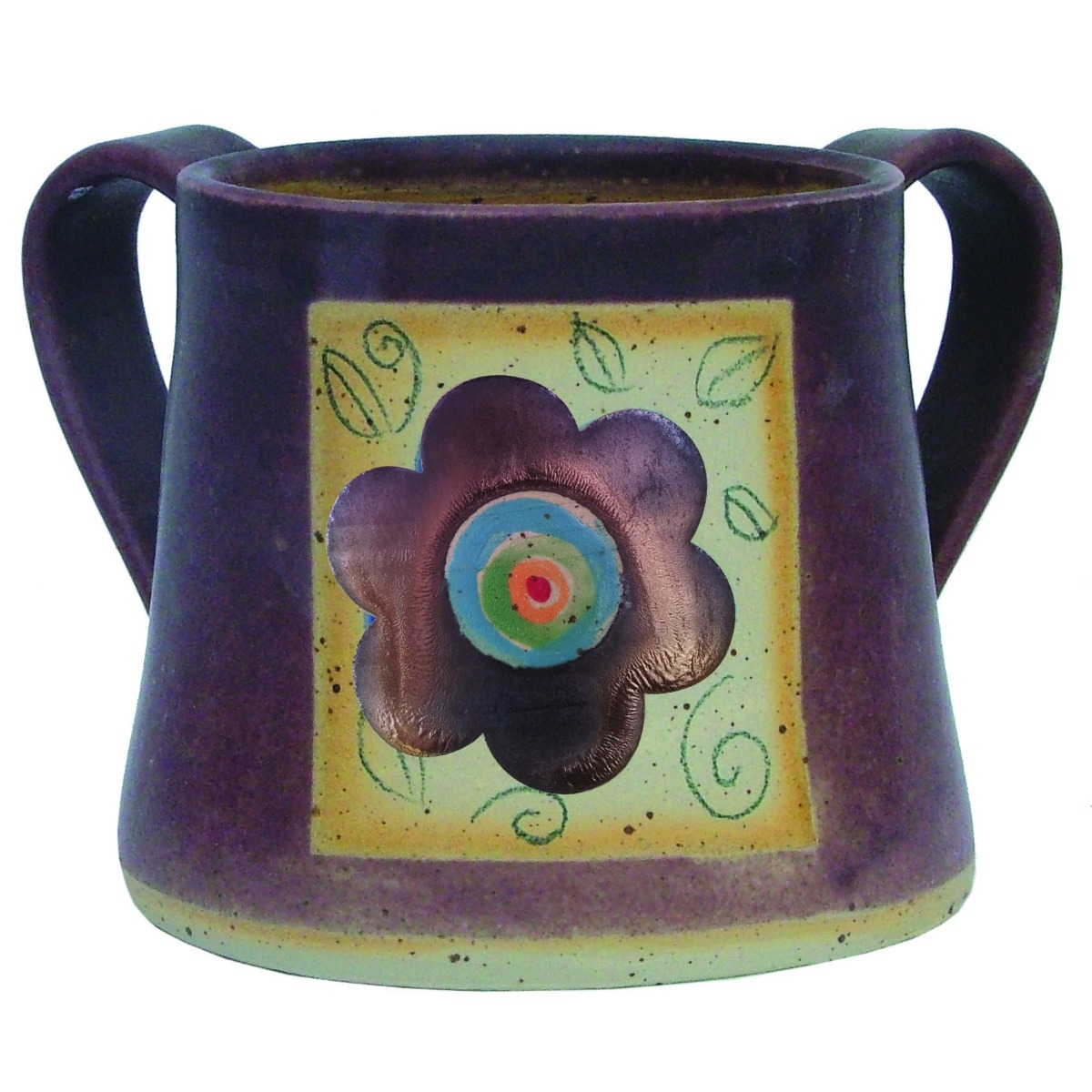 Handmade Ceramic Washing Cup - Flower. Available in Different Colors - 1