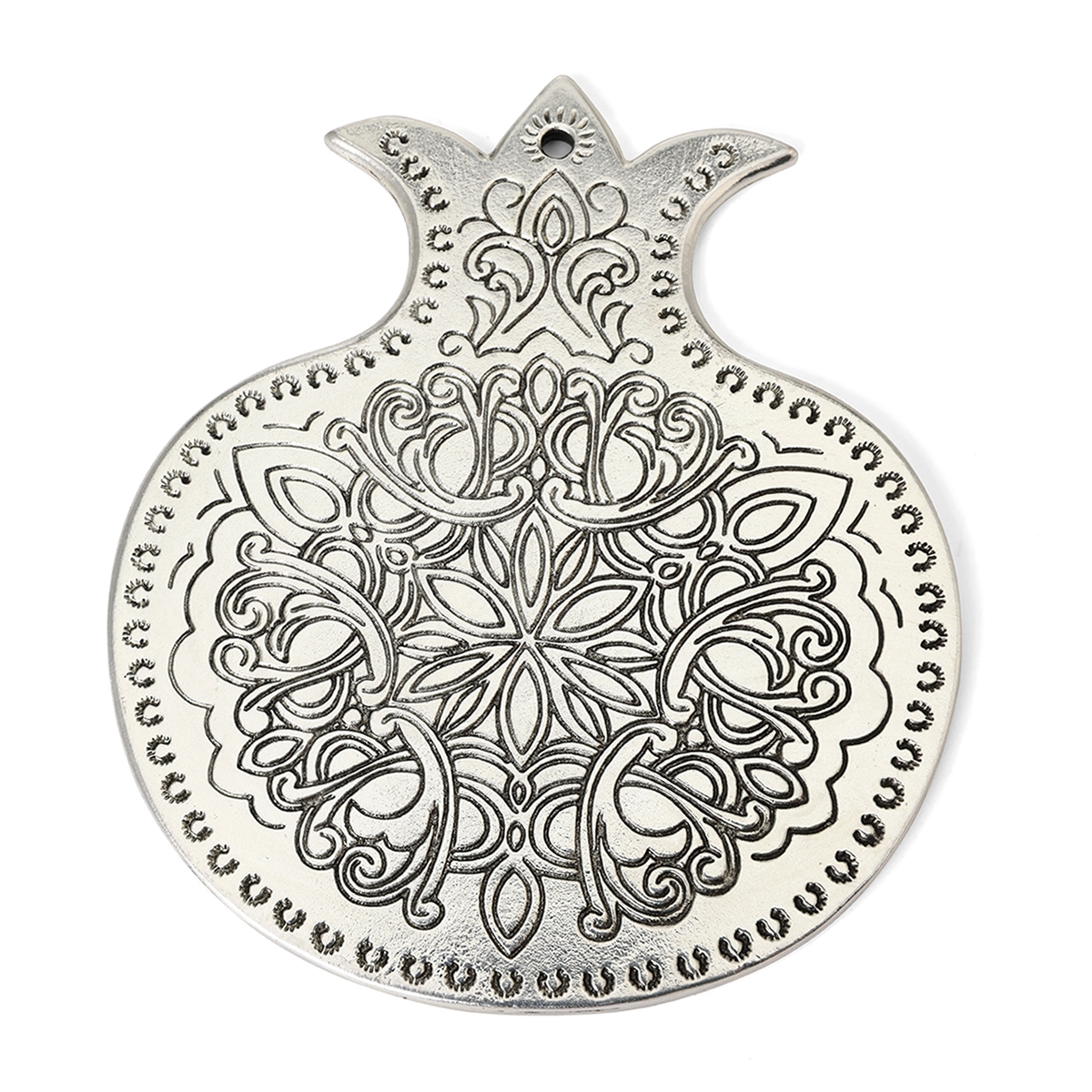  Silver-Plated Pomegranate Amulet Wall Hanging - Israel Museum Collection - 1