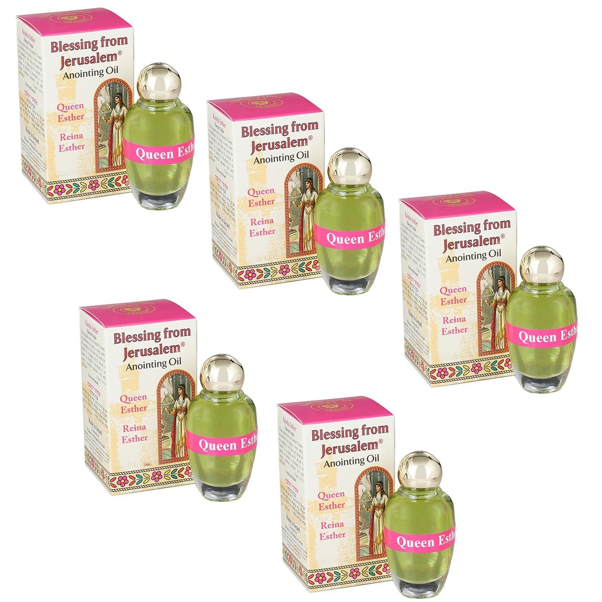 Collection of "Queen Esther" Anointing Oils (10 ml): Buy Four, Get The Fifth For Free! - 1