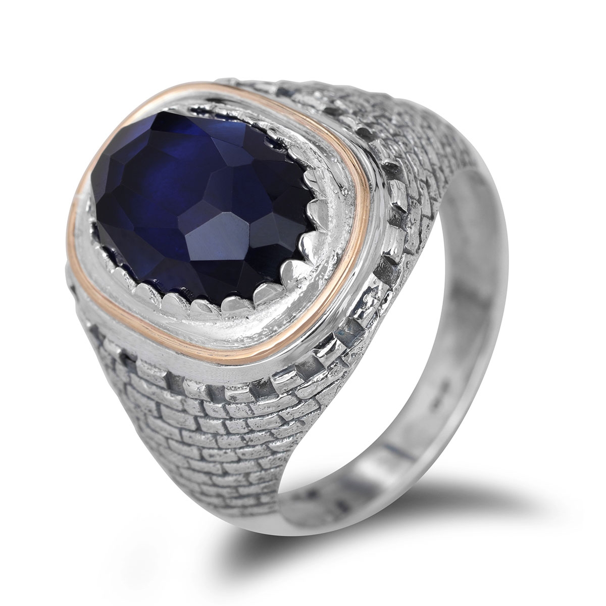Rafael Jewelry Jerusalem Sterling Silver and Sapphire Ring  - 1
