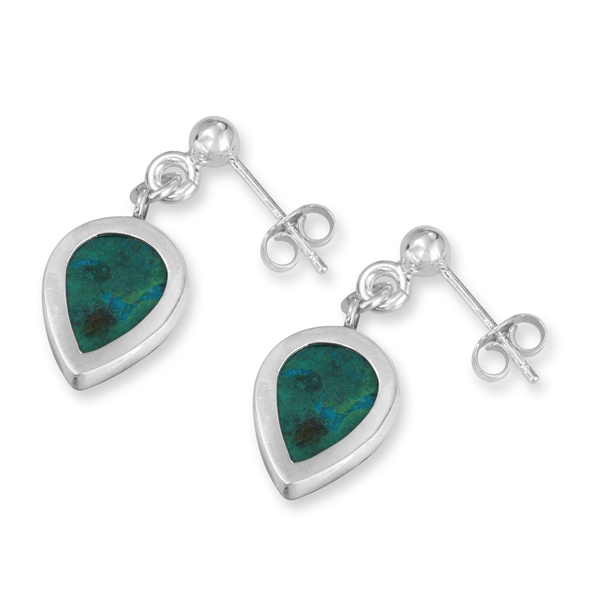 Rafael Jewelry Eilat Stone and Silver Clove Earrings - 1
